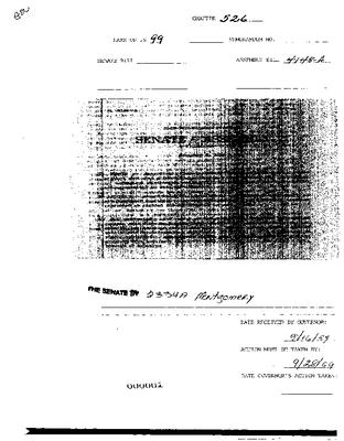 NYS Bill and Veto Jackets: 1999, Chapter 526