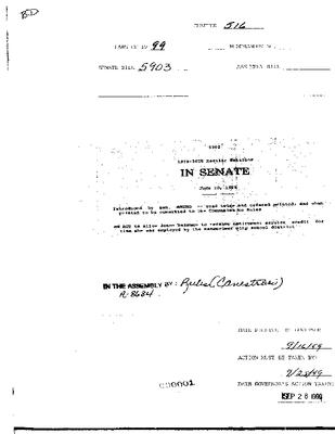 NYS Bill and Veto Jackets: 1999, Chapter 516