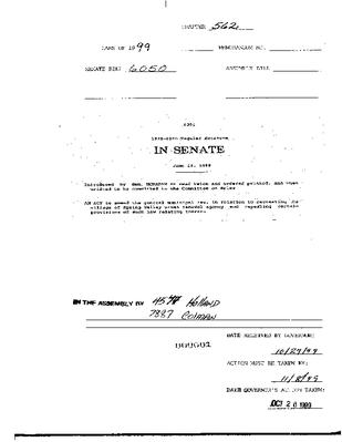 NYS Bill and Veto Jackets: 1999, Chapter 562