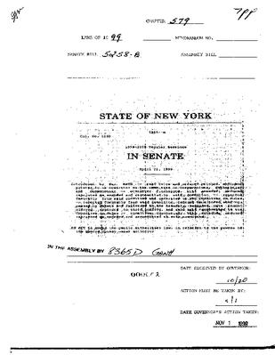 NYS Bill and Veto Jackets: 1999, Chapter 579