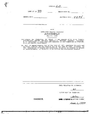 NYS Bill and Veto Jackets: 1999, Chapter 60