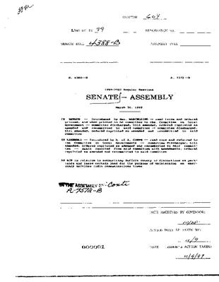 NYS Bill and Veto Jackets: 1999, Chapter 609