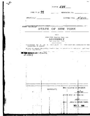 NYS Bill and Veto Jackets: 1999, Chapter 588