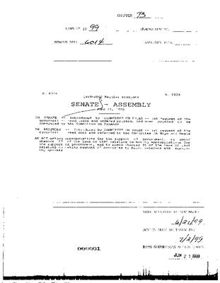 NYS Bill and Veto Jackets: 1999, Chapter 73