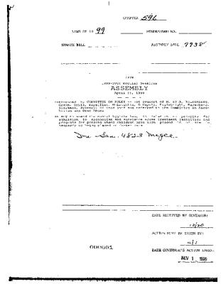 NYS Bill and Veto Jackets: 1999, Chapter 596