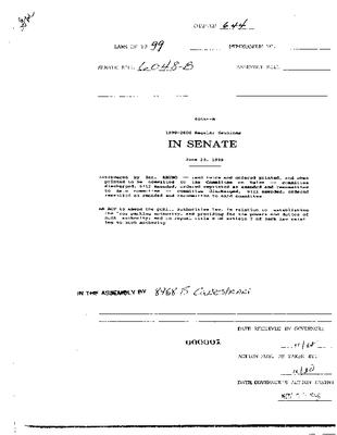 NYS Bill and Veto Jackets: 1999, Chapter 644