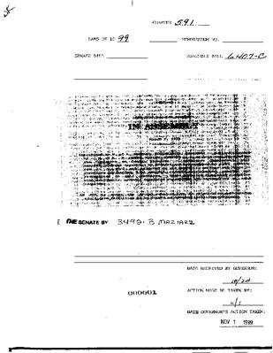 NYS Bill and Veto Jackets: 1999, Chapter 591