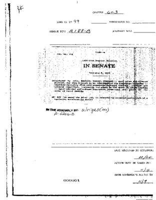 NYS Bill and Veto Jackets: 199, Chapter 603