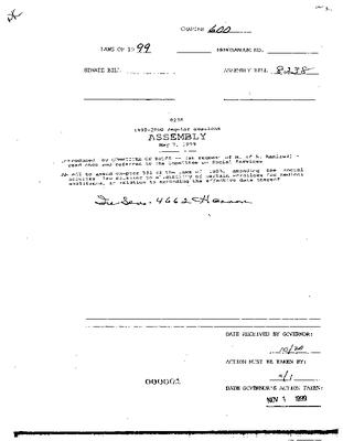 NYS Bill and Veto Jackets: 1999, Chapter 600