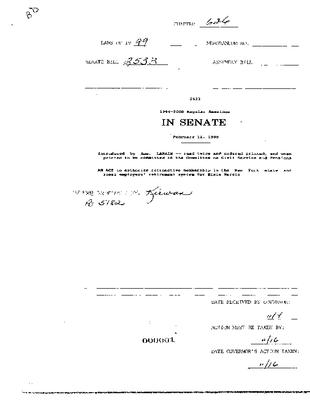 NYS Bill and Veto Jackets: 1999, Chapter 626