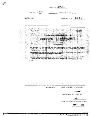 NYS Bill and Veto Jackets: 1999, Chapter 592