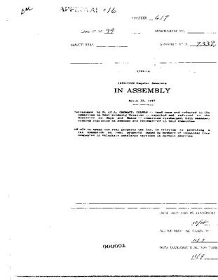 NYS Bill and Veto Jackets: 1999, Chapter 617
