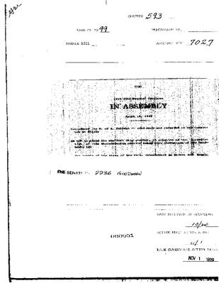 NYS Bill and Veto Jackets: 1999, Chapter 593