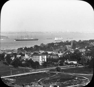 New York City. Steamer Passing through the Narrows