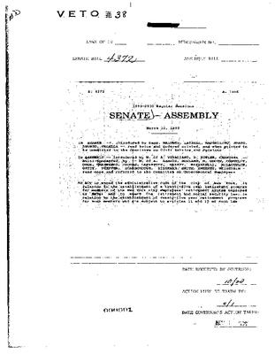 NYS Bill and Veto Jackets: 1999, Veto 38