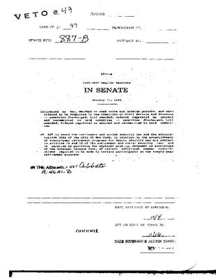 NYS Bill and Veto Jackets: 1999, Veto 49