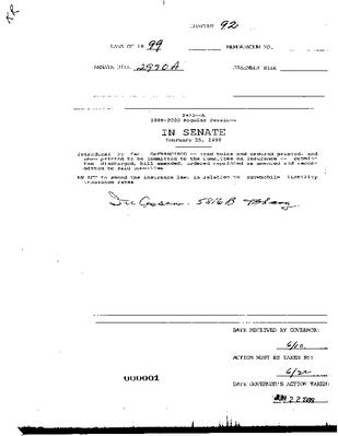 NYS Bill and Veto Jackets: 1999, Chapter 92