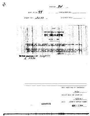 NYS Bill and Veto Jackets: 1999, Chapter 94