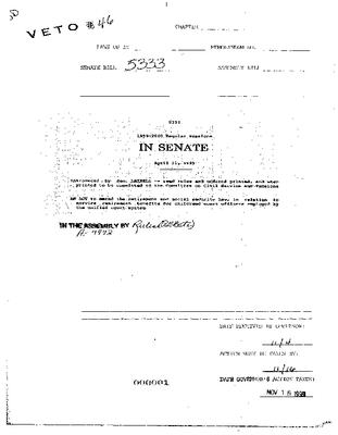 NYS Bill and Veto Jackets: 1999, Veto 46