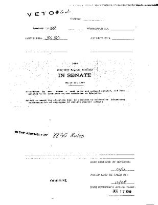 NYS Bill and Veto Jackets: 1999, Veto 62