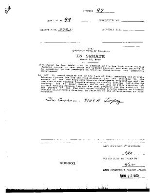 NYS Bill and Veto Jackets: 1999, Chapter 97