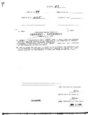 NYS Bill and Veto Jackets: 1999, Chapter 87