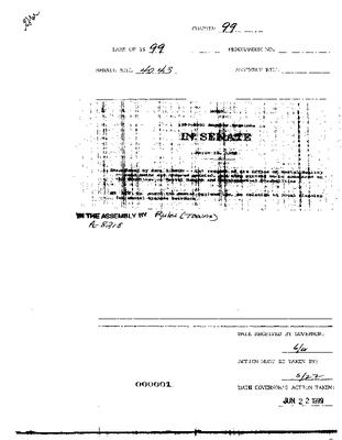 NYS Bill and Veto Jackets: 1999, Chapter 99