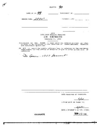 NYS Bill and Veto Jackets: 1999, Chapter 90