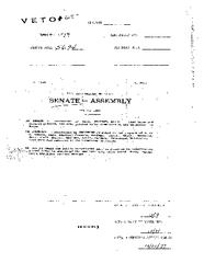 NYS Bill and Veto Jackets: 1999, Veto 65