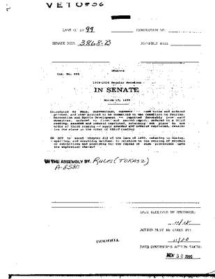 NYS Bill and Veto Jackets: 1999, Veto 56