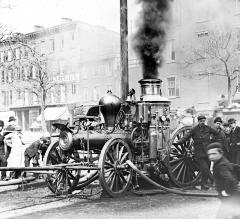 New York City. Fire Engine at Work.