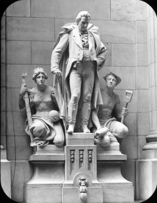 N.Y. Dewitt Clinton Statue, Chamber of Commerce Building