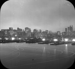 N.Y. New York City. From Brooklyn Bridge at Night.