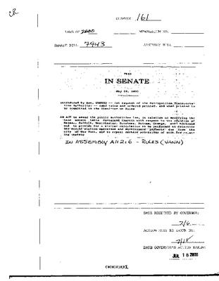 NYS Bill and Veto Jackets: 2000, Chapter 161