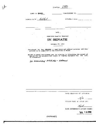 NYS Bill and Veto Jackets: 2000, Chapter 150