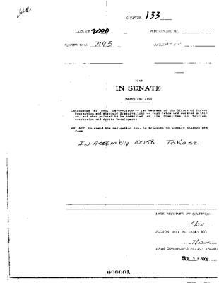 NYS Bill and Veto Jackets: 2000, Chapter 133