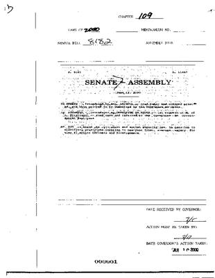 NYS Bill and Veto Jackets: 2000, Chapter 109