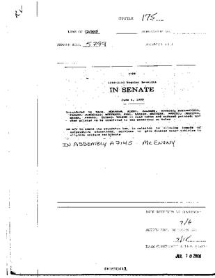 NYS Bill and Veto Jackets: 2000, Chapter 175