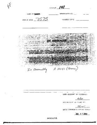 NYS Bill and Veto Jackets: 2000, Chapter 140