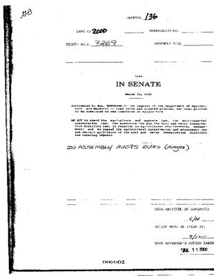 NYS Bill and Veto Jackets: 2000, Chapter 136