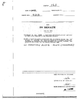 NYS Bill and Veto Jackets: 2000, Chapter 162