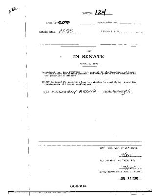 NYS Bill and Veto Jackets: 2000, Chapter 124