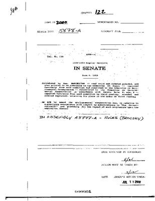 NYS Bill and Veto Jackets: 2000, Chapter 122