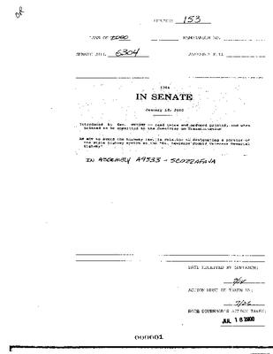 NYS Bill and Veto Jackets: 2000, Chapter 153