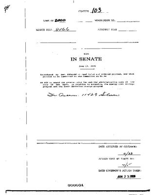 NYS Bill and Veto Jackets: 2000, Chapter 103