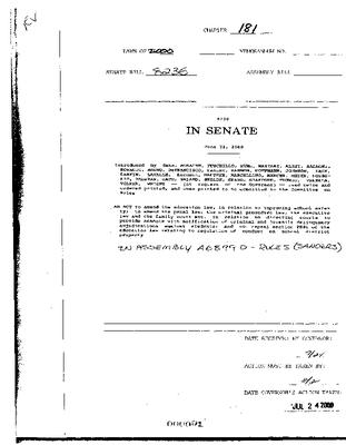 NYS Bill and Veto Jackets: 2000, Chapter 181