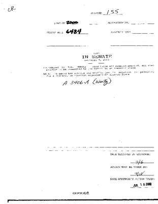 NYS Bill and Veto Jackets: 2000, Chapter 155