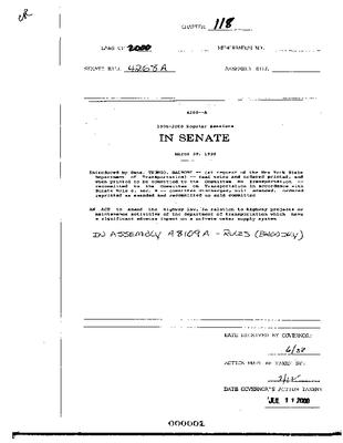 NYS Bill and Veto Jackets: 2000, Chapter 118