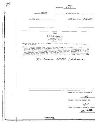 NYS Bill and Veto Jackets: 2000, Chapter 170