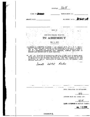 NYS Bill and Veto Jackets: 2000, Chapter 165